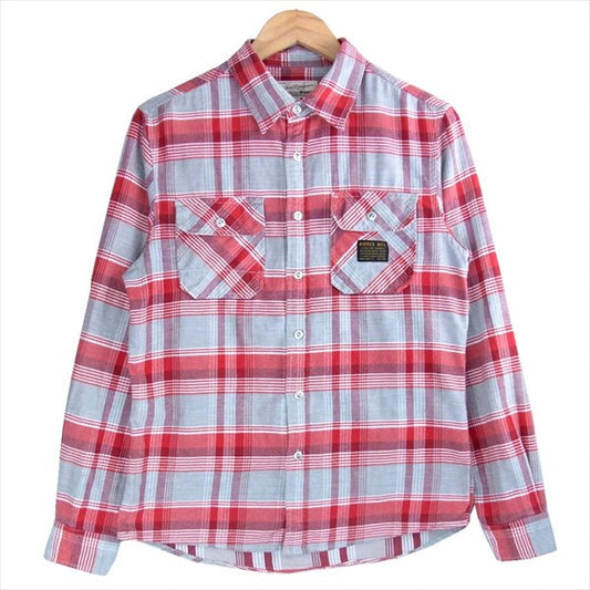 AVIREX アヴィレックス 6155096 チェック 刺繍 長袖シャツ マルチカラー系 M【中古】