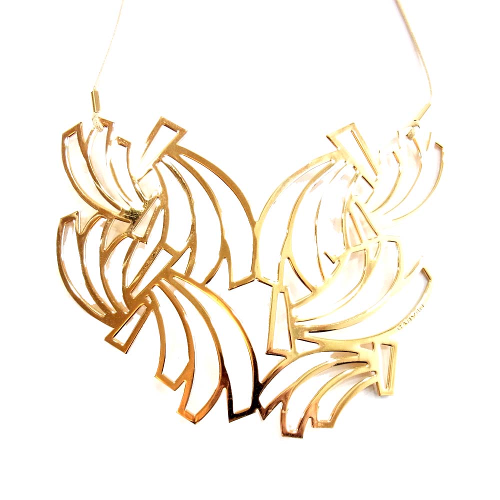 カルヴェン カルベン プレート ネックレス ゴールド系【中古】