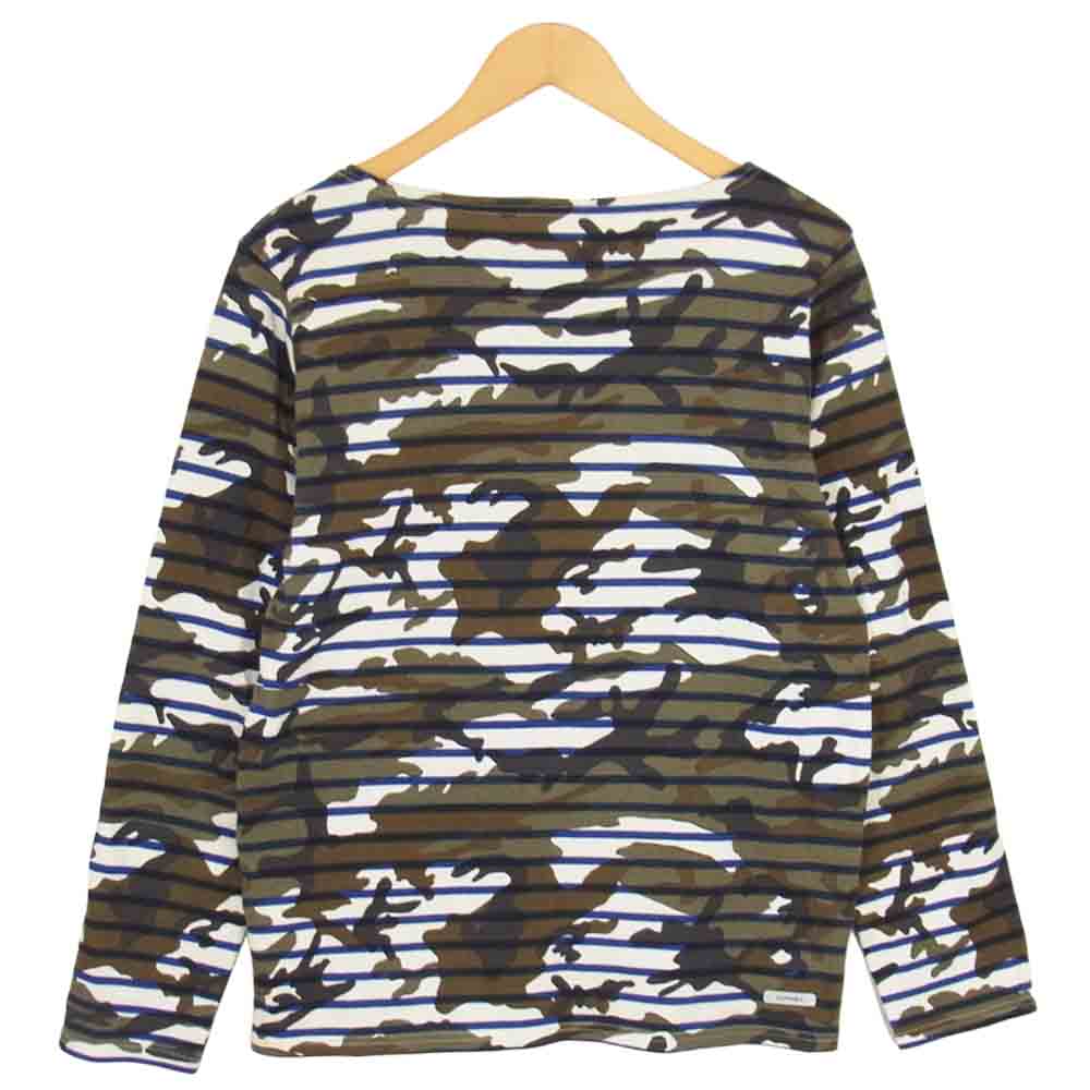 SOPHNET. ソフネット SOPH-140036 CAMOUFLAGE OVER PRINT PANEL BORDER CUT SEWN カモフラージュ カットソー ブラウン系 S【中古】