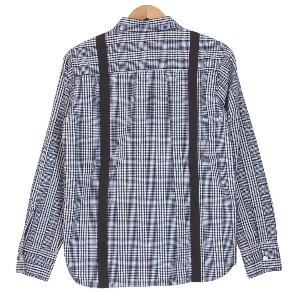 ROUGH and RUGGED ラフアンドラゲッド RR17-2-S02 TRASH シアサッカーチェック 長袖 シャツ チャコール系 1【新古品】【未使用】【中古】