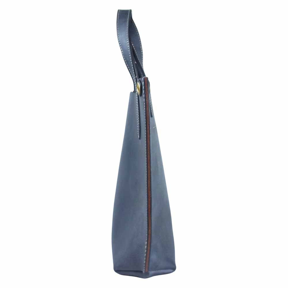 アーリーハリウッド 本革 レザー ハトメ ハンドバッグ ハンド バッグ ネイビー系【中古】