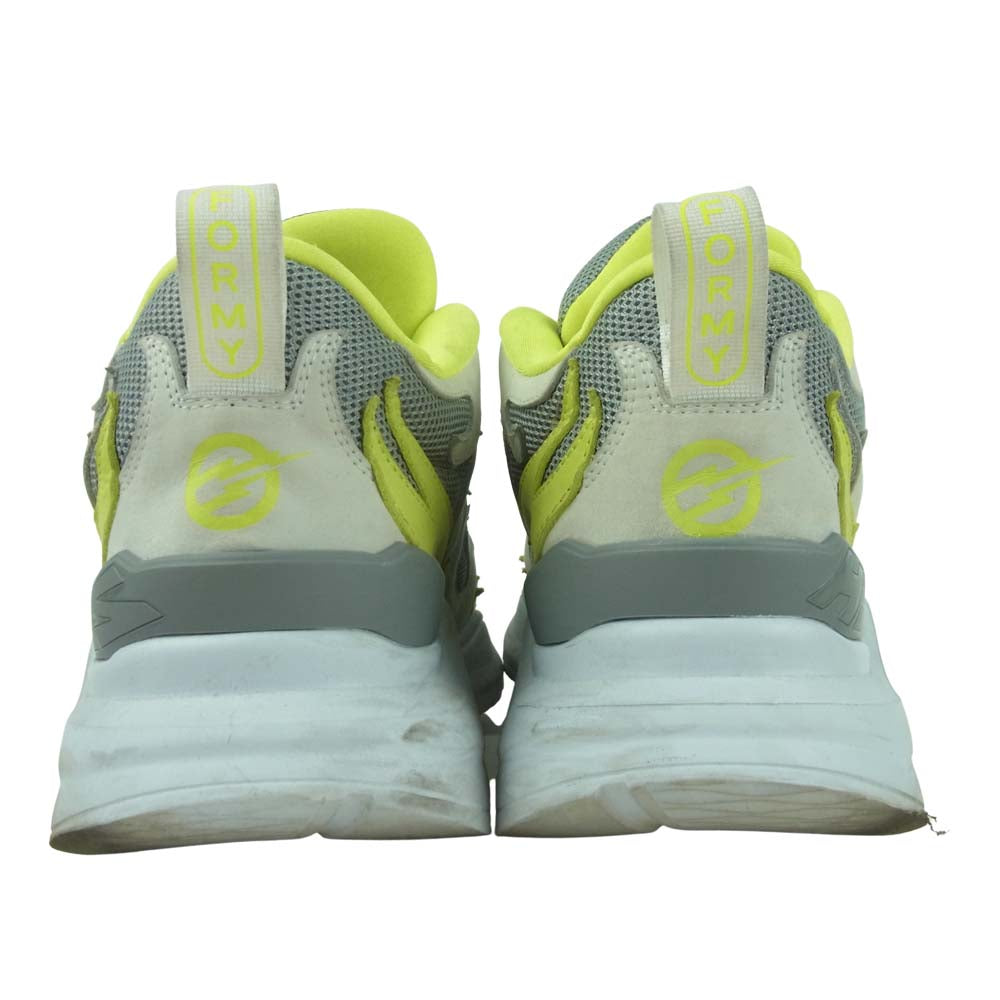 フォーミースタジオ THUNDER サンダーパターン スニーカー グレー系 イエロー系 42【中古】