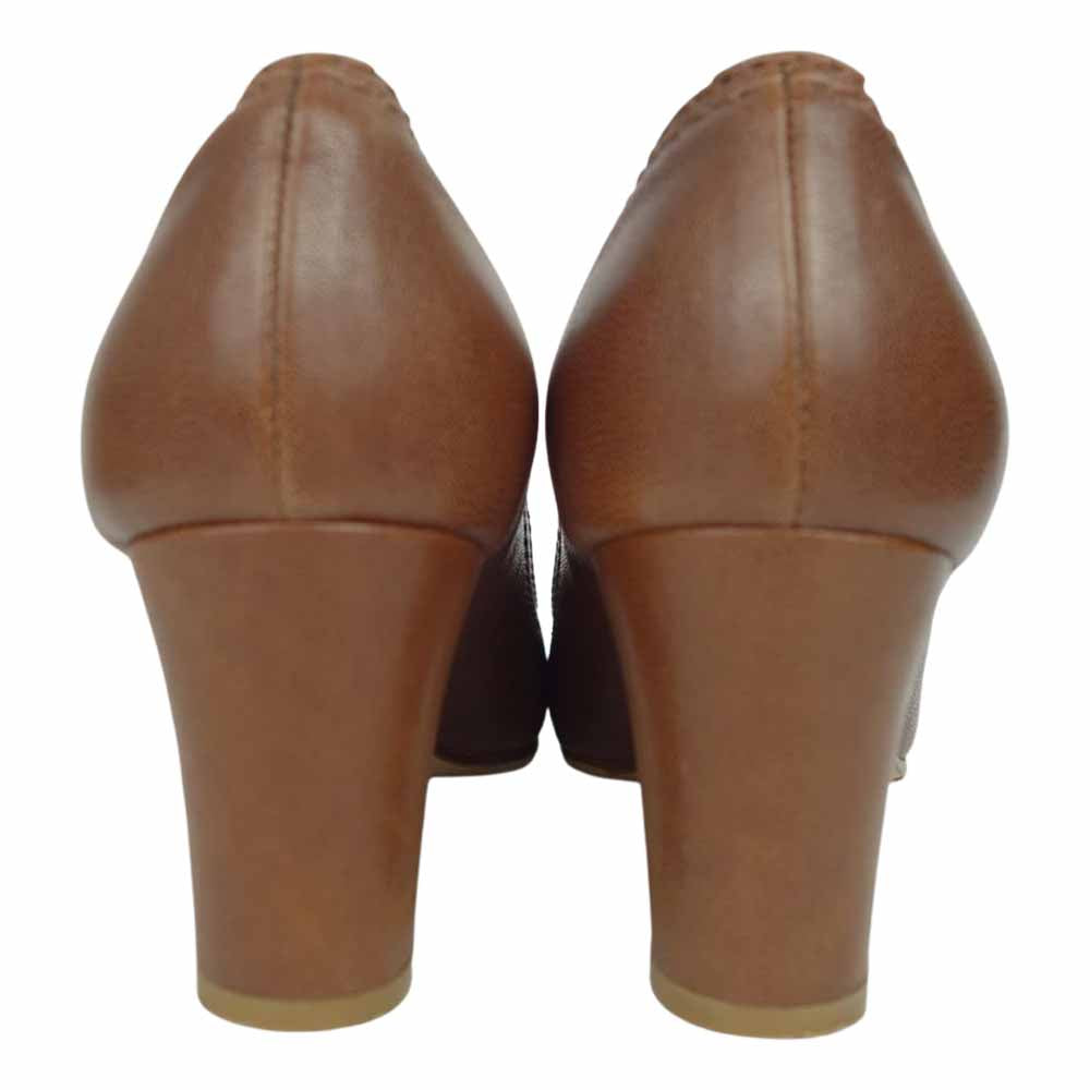 Chloe クロエ CH10070 レザー ヒール パンプス ブラウン系 37【中古】