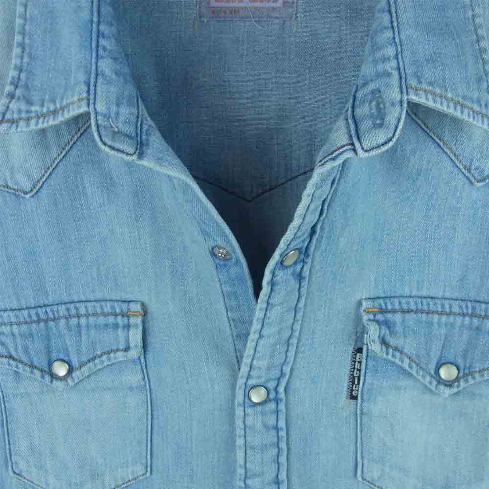BLUE BLUE ブルーブルー デニム ウエスタン 長袖 シャツ コットン 日本製 インディゴブルー系 2【中古】