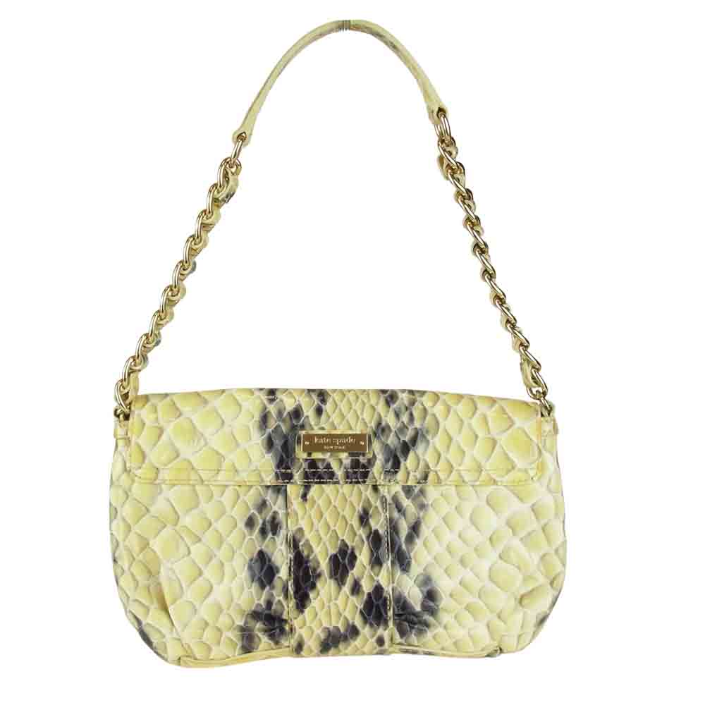 Kate Spade ケイトスペード チェーン ショルダーバッグ イエロー系【中古】