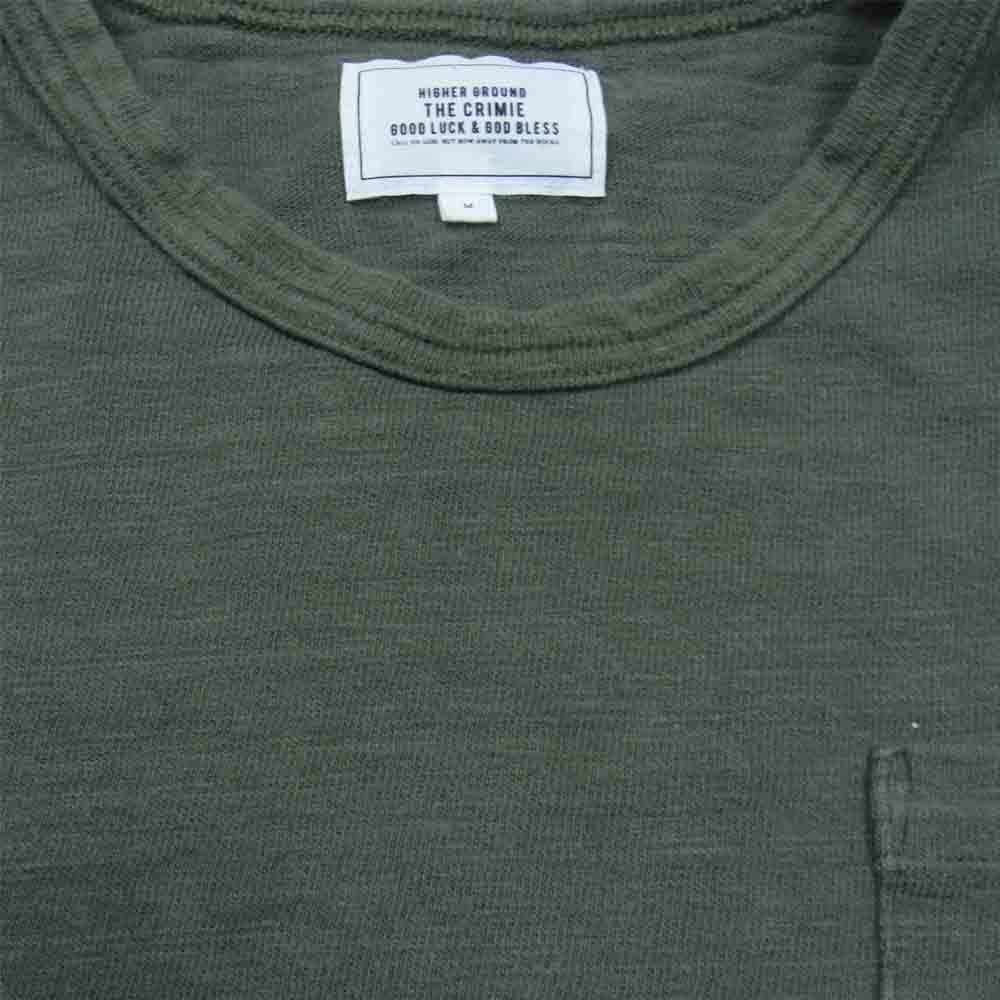 CRIMIE クライミー アイアンプレート ポケット Tシャツ オリーブ系 M【中古】