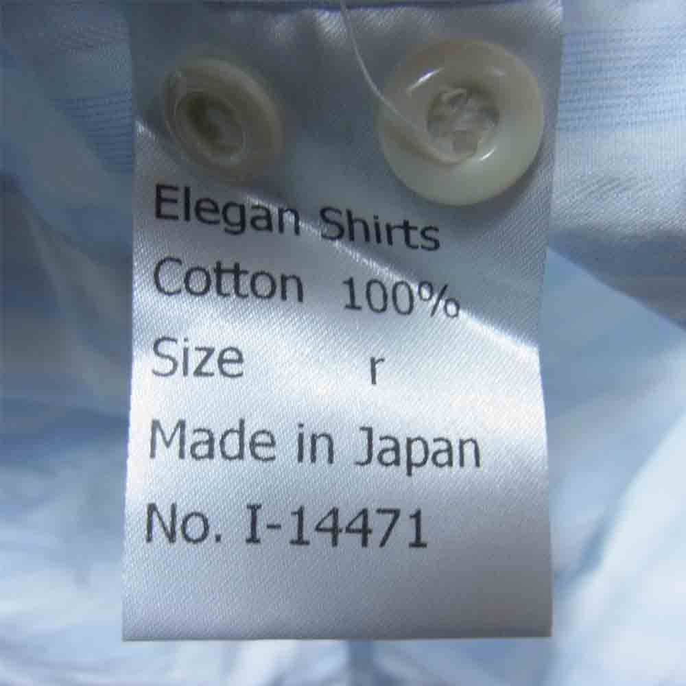 イロナリ EEL イール I-14471 クレリック エレガン ストライプ シャツ ライトブルー系 r【中古】