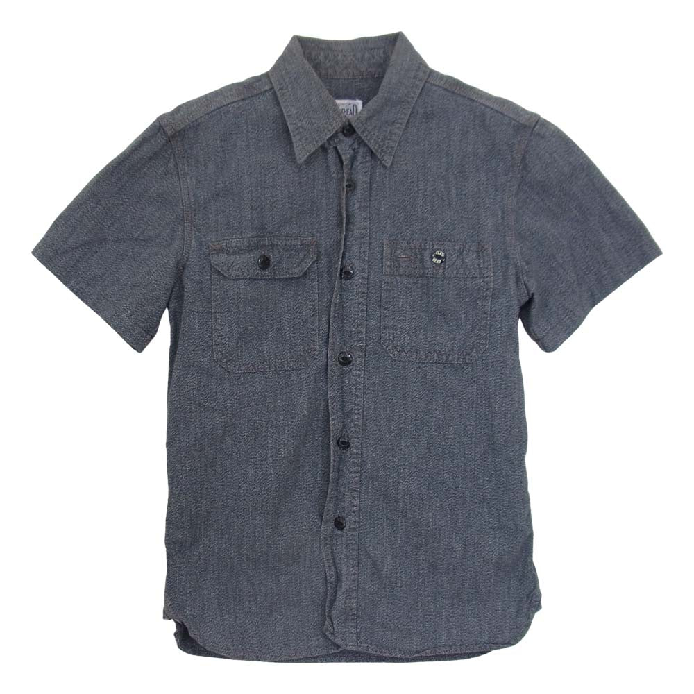 THE FLAT HEAD ザフラットヘッド チンスト付き ワーク シャツ グレー系 サイズ表記無【中古】