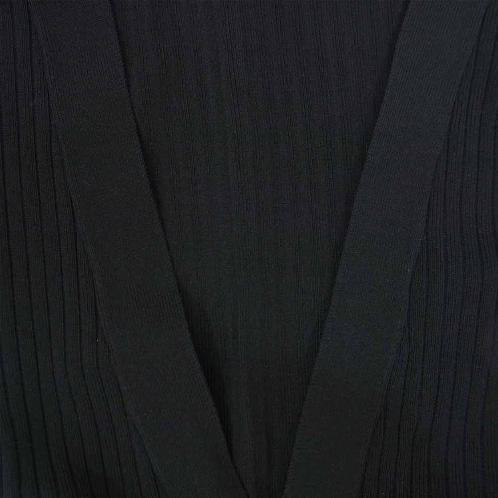 ミラ オーウェン シャリ感 ニット ハーフ丈 カーディガン ブラック系 ブラック系 1【美品】【中古】