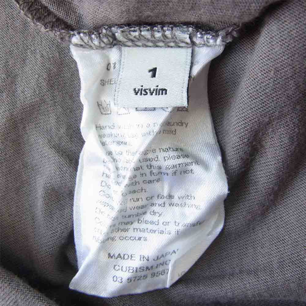 VISVIM ビズビム 14SS 0114105010005 D.SCOOP V-NECK S/S Tシャツ 半袖 グレー系 1【中古】