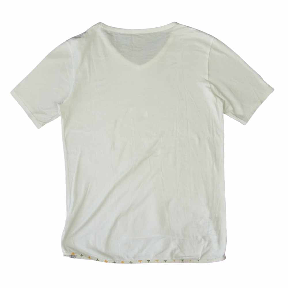 VISVIM ビズビム 13SS 0113105009002 SUBLIG V-NECK TEE Vネック パイピング Tシャツ 半袖 ホワイト系 1【中古】