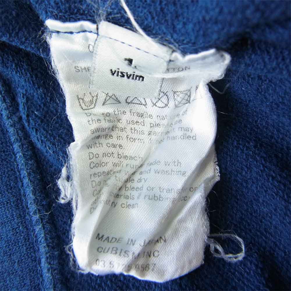 VISVIM ビズビム 0212905010011 ICT INDIGO CREW L/S ライト オンス スウェット 長袖 ネイビー系 1【中古】