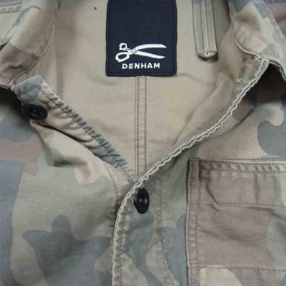 DENHAM デンハム 01-13-01-31-010 MAO LHC CAMO SHIRTS JACKET カモ コットンツイル ワーク ミリタリー ジャケット カーキ系 S【中古】