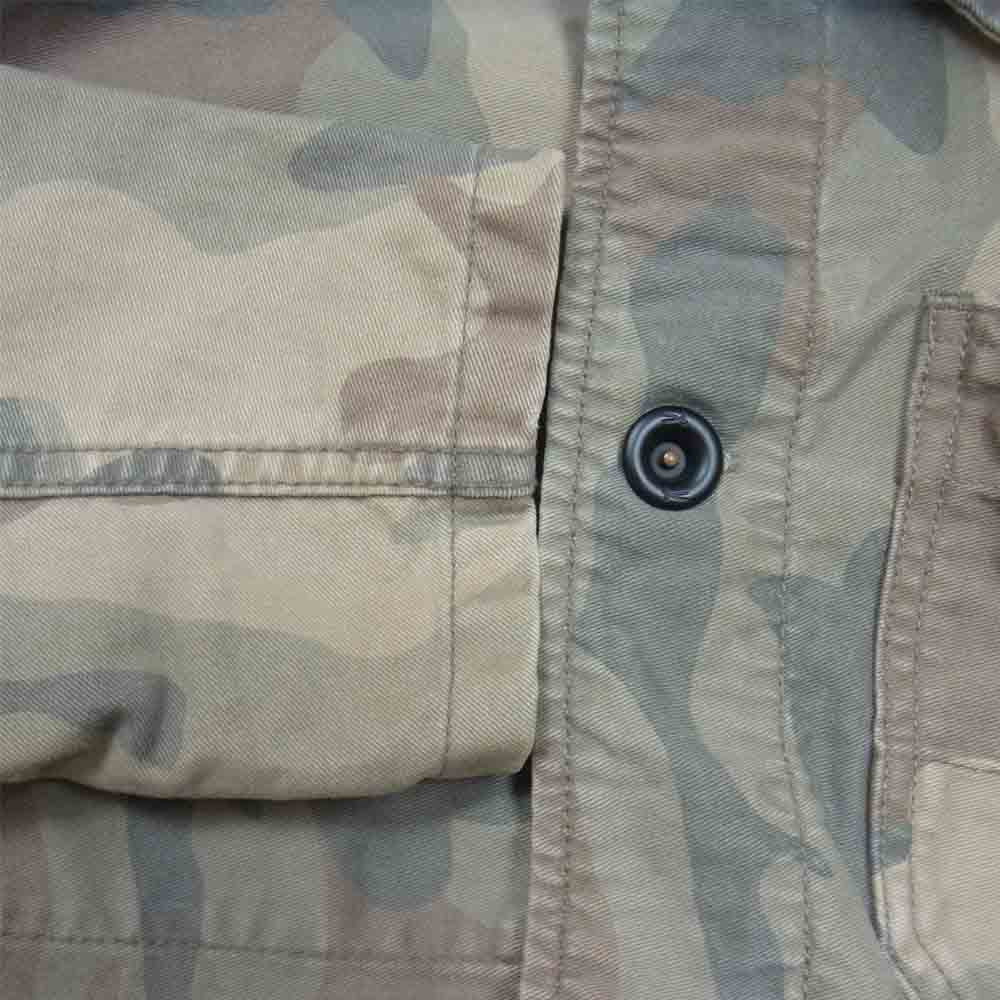 DENHAM デンハム 01-13-01-31-010 MAO LHC CAMO SHIRTS JACKET カモ コットンツイル ワーク ミリタリー ジャケット カーキ系 S【中古】