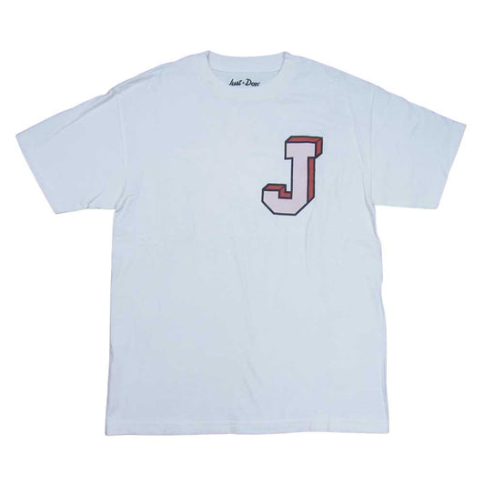 ジャストドン Jロゴ プリント 半袖 クルーネック Tシャツ ホワイト系 M【中古】