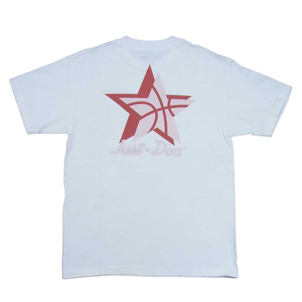 ジャストドン Jロゴ プリント 半袖 クルーネック Tシャツ ホワイト系 M【中古】