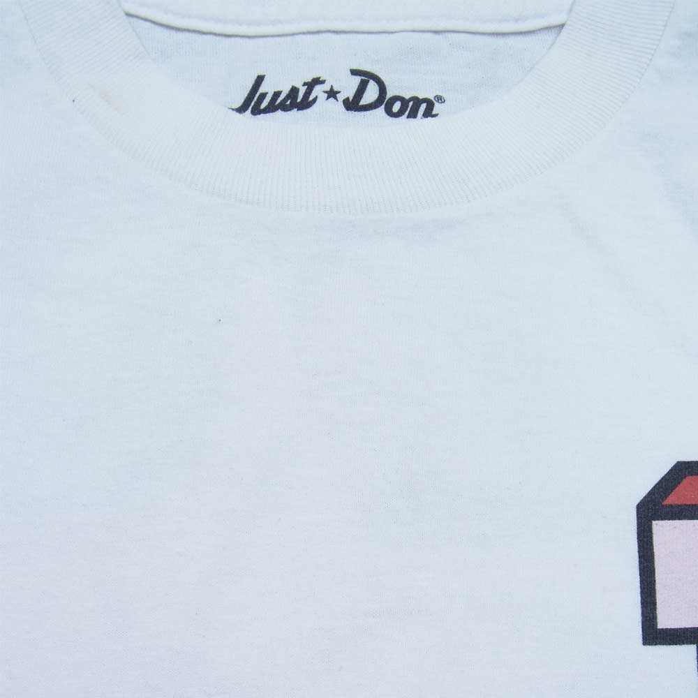 ジャストドン Jロゴ プリント 半袖 クルーネック Tシャツ ホワイト系 M【中古】