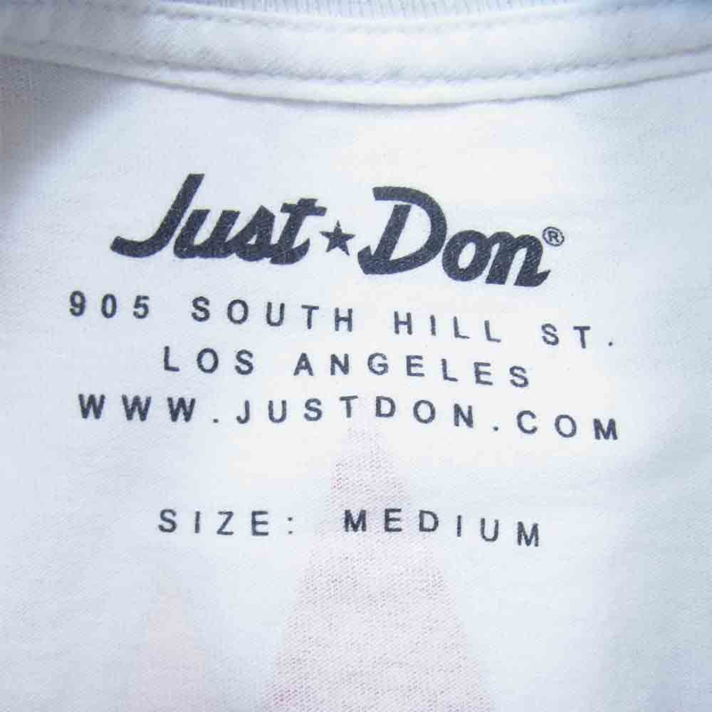 ジャストドン Jロゴ プリント 半袖 クルーネック Tシャツ ホワイト系 M【中古】