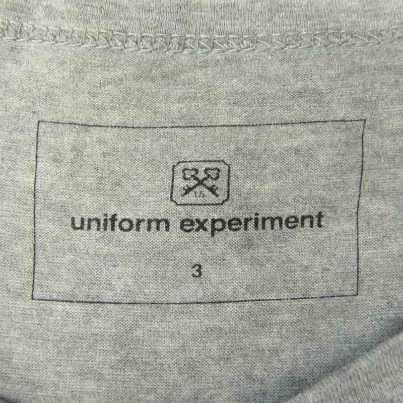 uniform experiment ユニフォームエクスペリメント UE-180061 2 IN 1 LAYERED TEE レイヤード Tシャツ ホワイト系 3【中古】