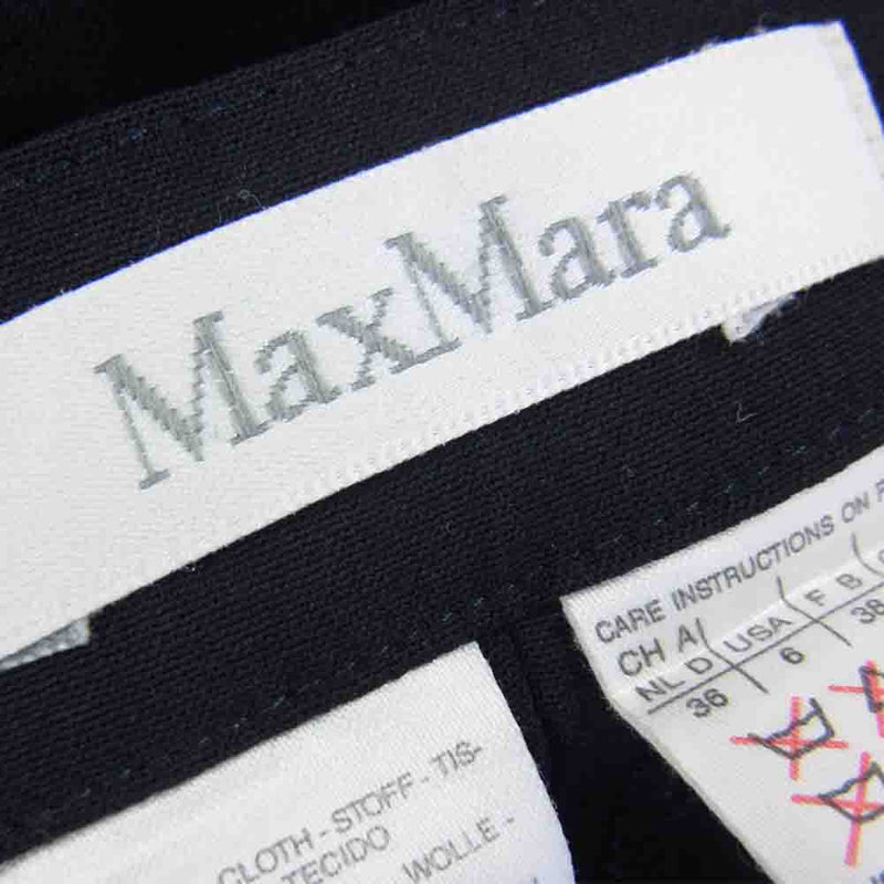 MAX MARA マックスマーラ ウール トレンカ パンツ ネイビー系 36【中古】