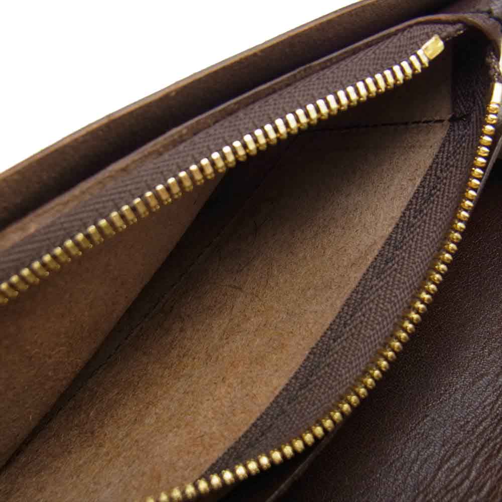 カワキチコレクション レザー ロング ウォレット 長財布 ブラウン系【中古】