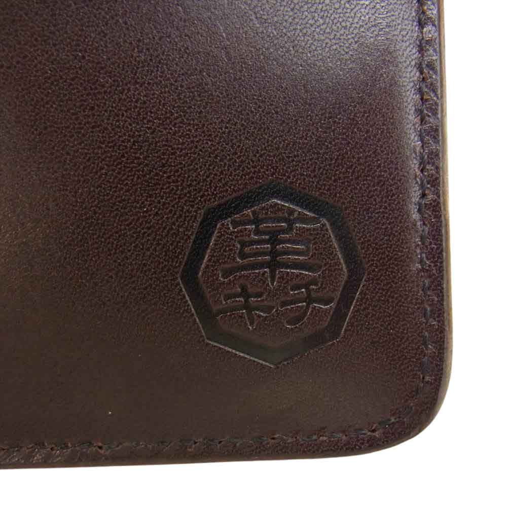 カワキチコレクション レザー ロング ウォレット 長財布 ブラウン系【中古】