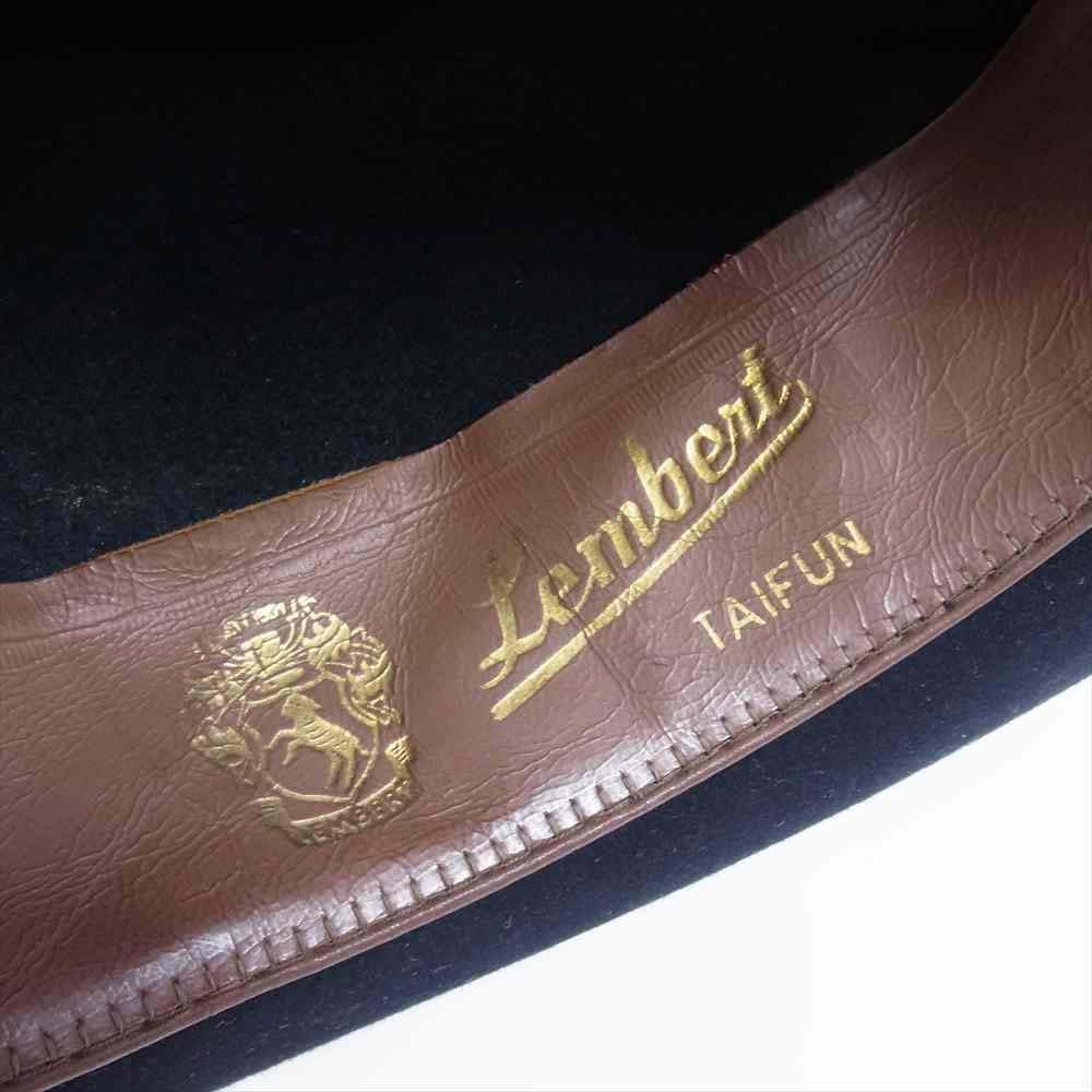 ランバート フェルト ハット 中折れ 帽子 ブラック系【中古】