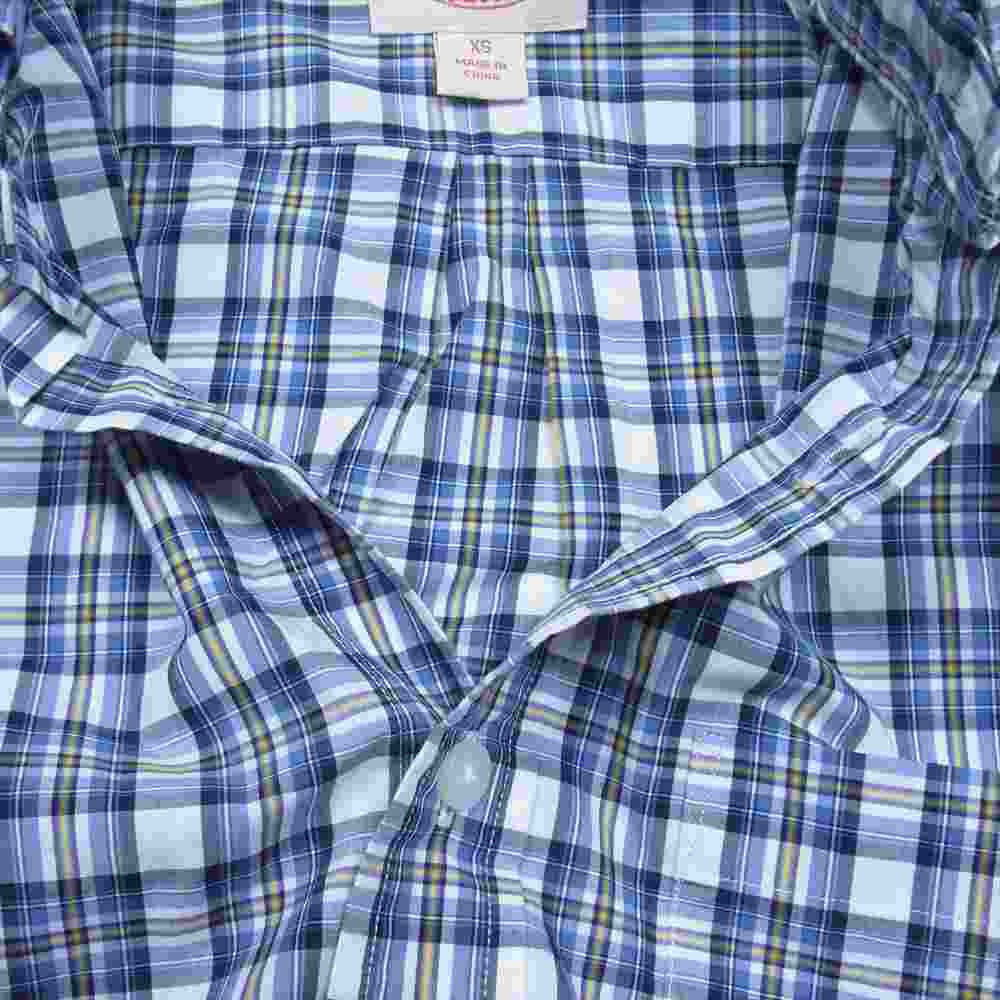 Brooks Brothers ブルックスブラザーズ チェック ボタンダウン シャツ ブルー系 XS【新古品】【未使用】【中古】