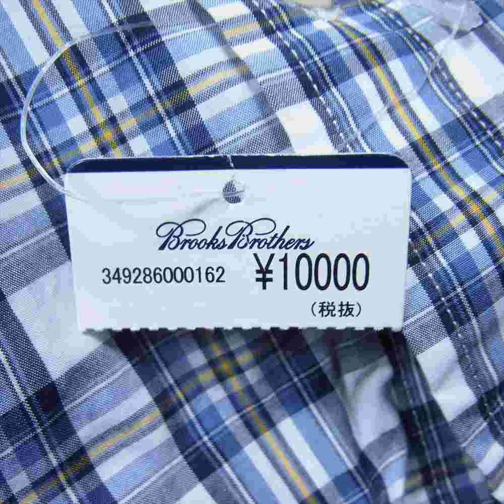 Brooks Brothers ブルックスブラザーズ チェック ボタンダウン シャツ ブルー系 XS【新古品】【未使用】【中古】