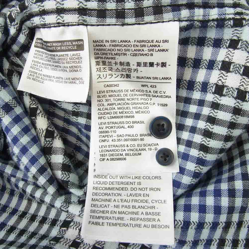 Levi's リーバイス 26454-0078 スリランカ製 MADE & CRAFTED メイドアンドクラフテッド 長袖 チェック シャツ ブルー系 S【中古】