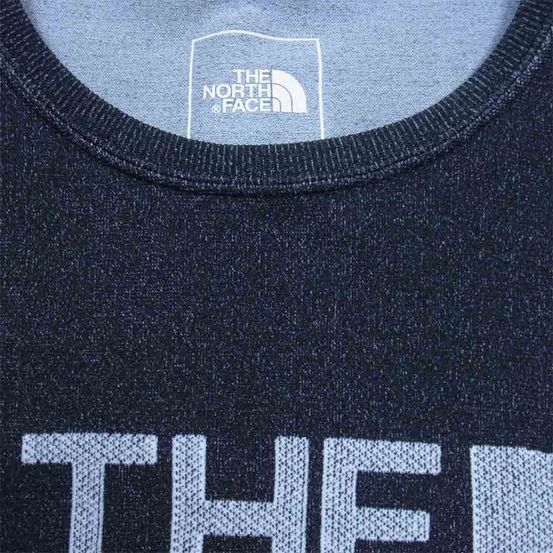 THE NORTH FACE ノースフェイス ウォッシュ加工 ロゴ クルーネック 半袖 Tシャツ ブラック系 S【中古】