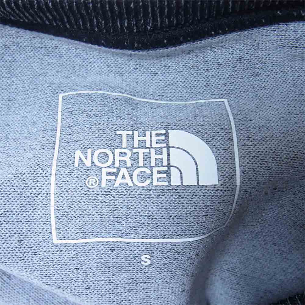 THE NORTH FACE ノースフェイス ウォッシュ加工 ロゴ クルーネック 半袖 Tシャツ ブラック系 S【中古】