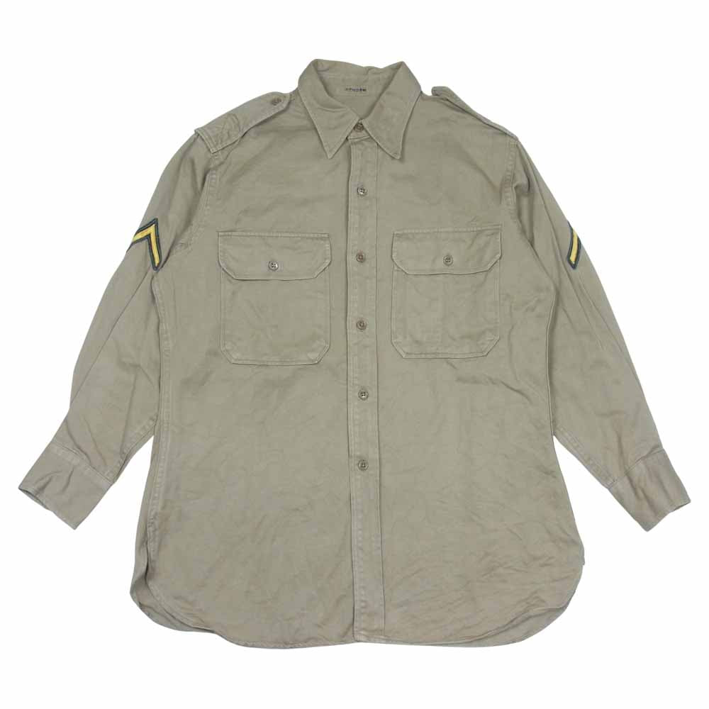 ユーエスアーミー ヴィンテージ 米軍 50s ミリタリー シャツ ベージュ系 表記なし【中古】