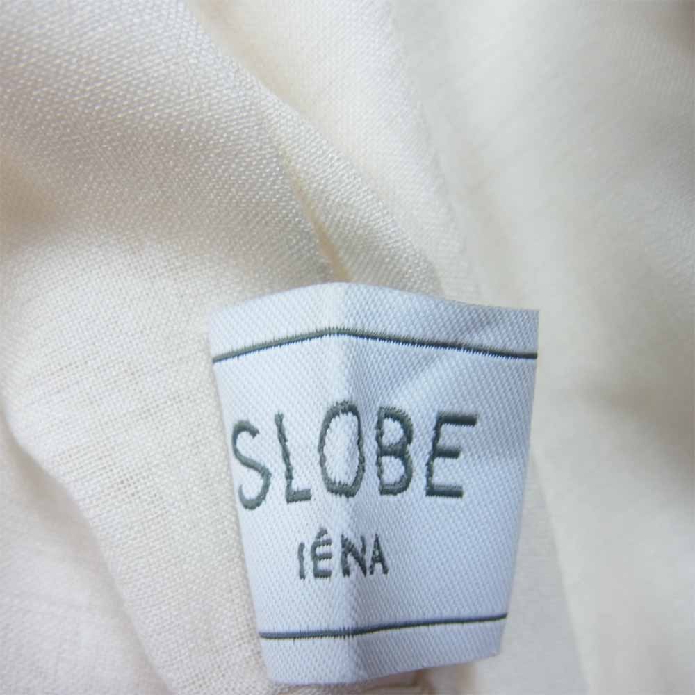 IENA SLOBE イエナ スローブ ベルテッド リネン ワイドパンツ オフホワイト系 38【中古】