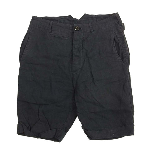 EEL イール E-12232 BON SHORTS リネン100％ ボン ショーツ ネイビー系 XS【中古】