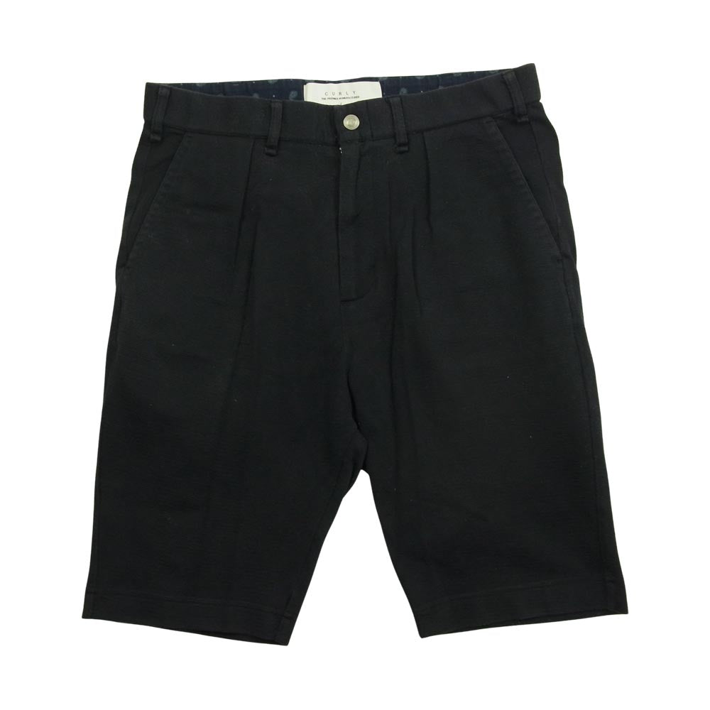 CURLY カーリー 1タック ショーツ ハーフパンツ ネイビー系 2【中古】