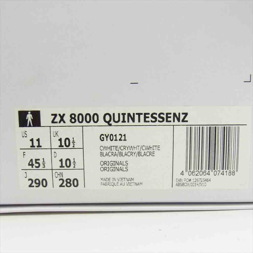 adidas アディダス GY0121 × HIGHSNOBIETY ZX 8000 QUINTESSENZ ハイスノバイエティ アディダス カンテサンス スニーカー ホワイト系 US11【新古品】【未使用】【中古】