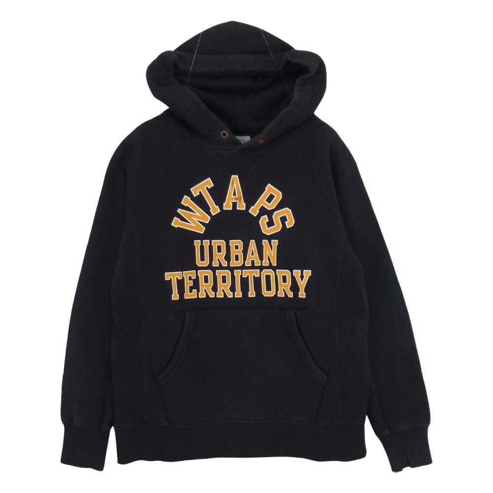 WTAPS ダブルタップス 142ATDT-CSMU8 YOUTHFUL DAYs DESIGN HOODY SWEATER ユースフル デイズ カレッジ デザイン フーディ― プルオーバー パーカー ダークネイビー系 S【中古】