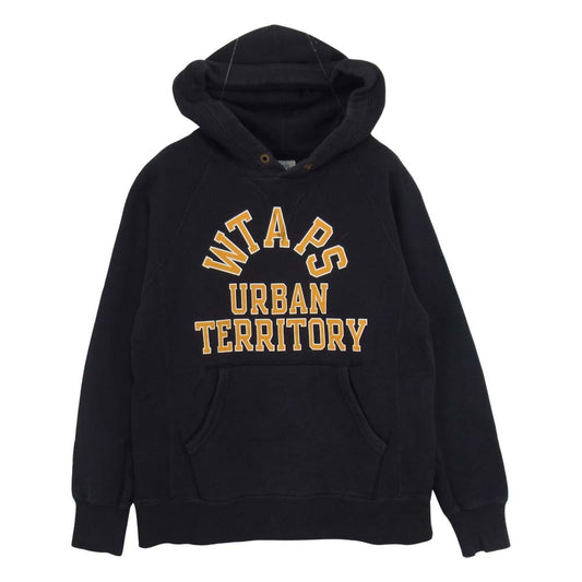 WTAPS ダブルタップス 142ATDT-CSMU8 YOUTHFUL DAYs DESIGN HOODY SWEATER ユースフル デイズ カレッジ デザイン フーディ― プルオーバー パーカー ダークネイビー系 S【中古】