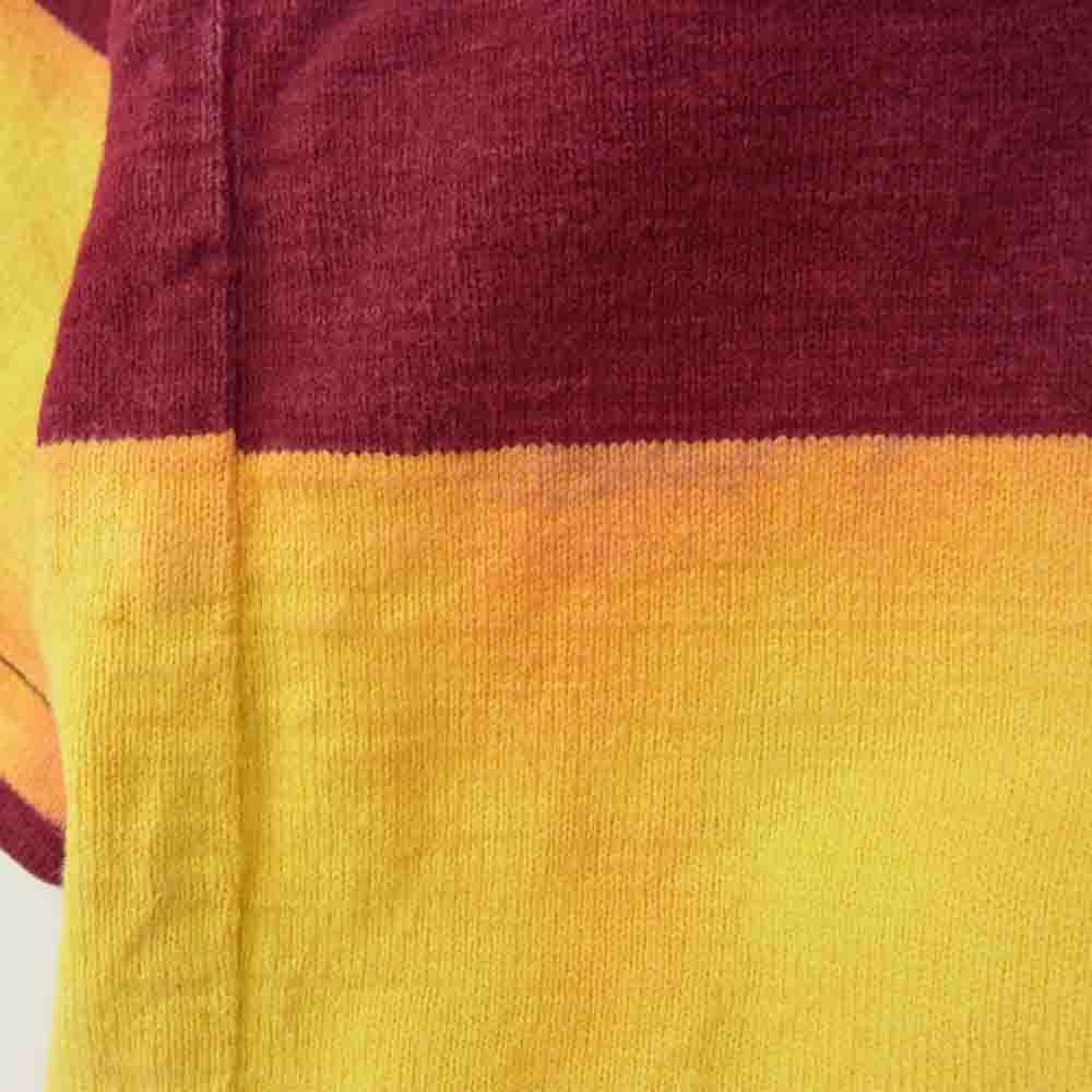 ランズエンド ビンテージ USA製 90s ラガーシャツ エンジ系 XL【中古】