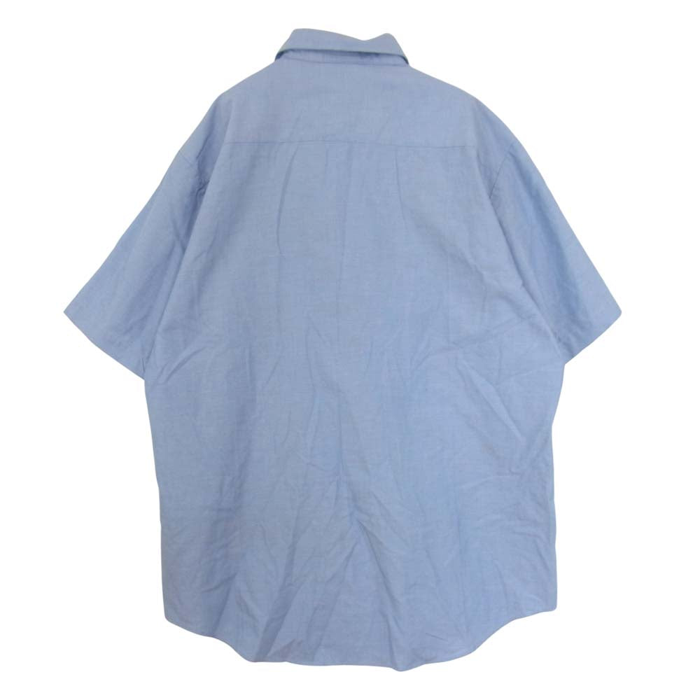 米軍 ビンテージ 90s DSCP USN ユーティリティ ワークシャツ ライトブルー系 XL【中古】