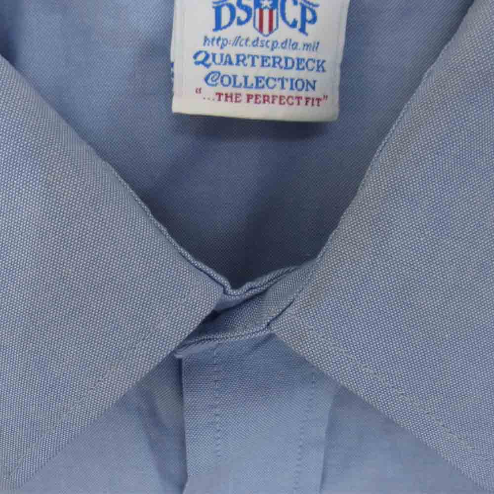 米軍 ビンテージ 90s DSCP USN ユーティリティ ワークシャツ ライトブルー系 XL【中古】