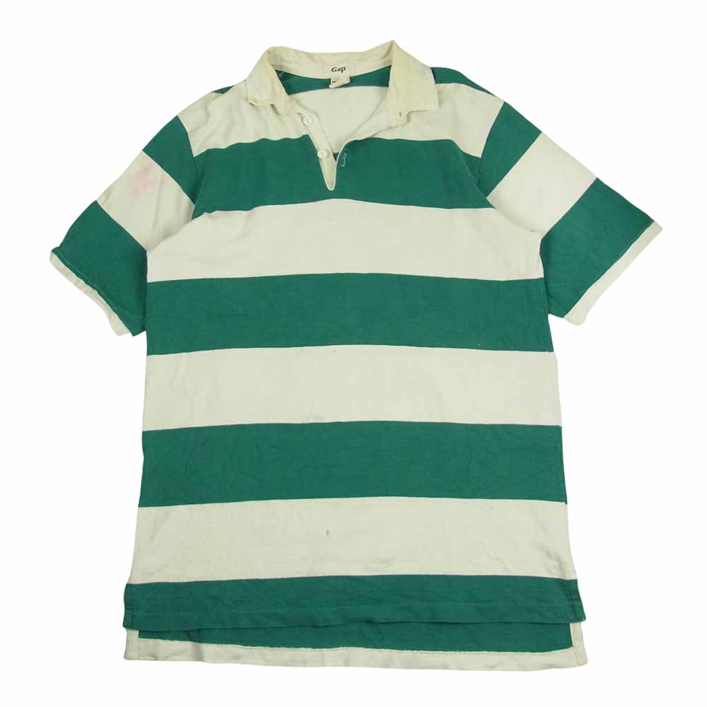 GAP ギャップ ビンテージ 00s USA製 ラガーシャツ ホワイト系 グリーン系 XL【中古】