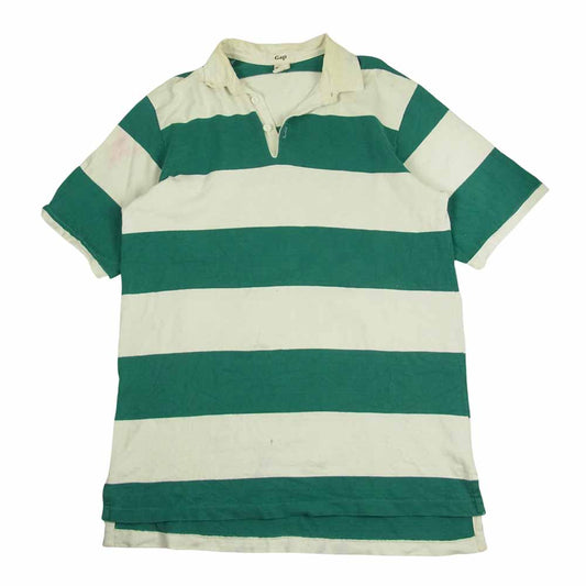 GAP ギャップ ビンテージ 00s USA製 ラガーシャツ ホワイト系 グリーン系 XL【中古】
