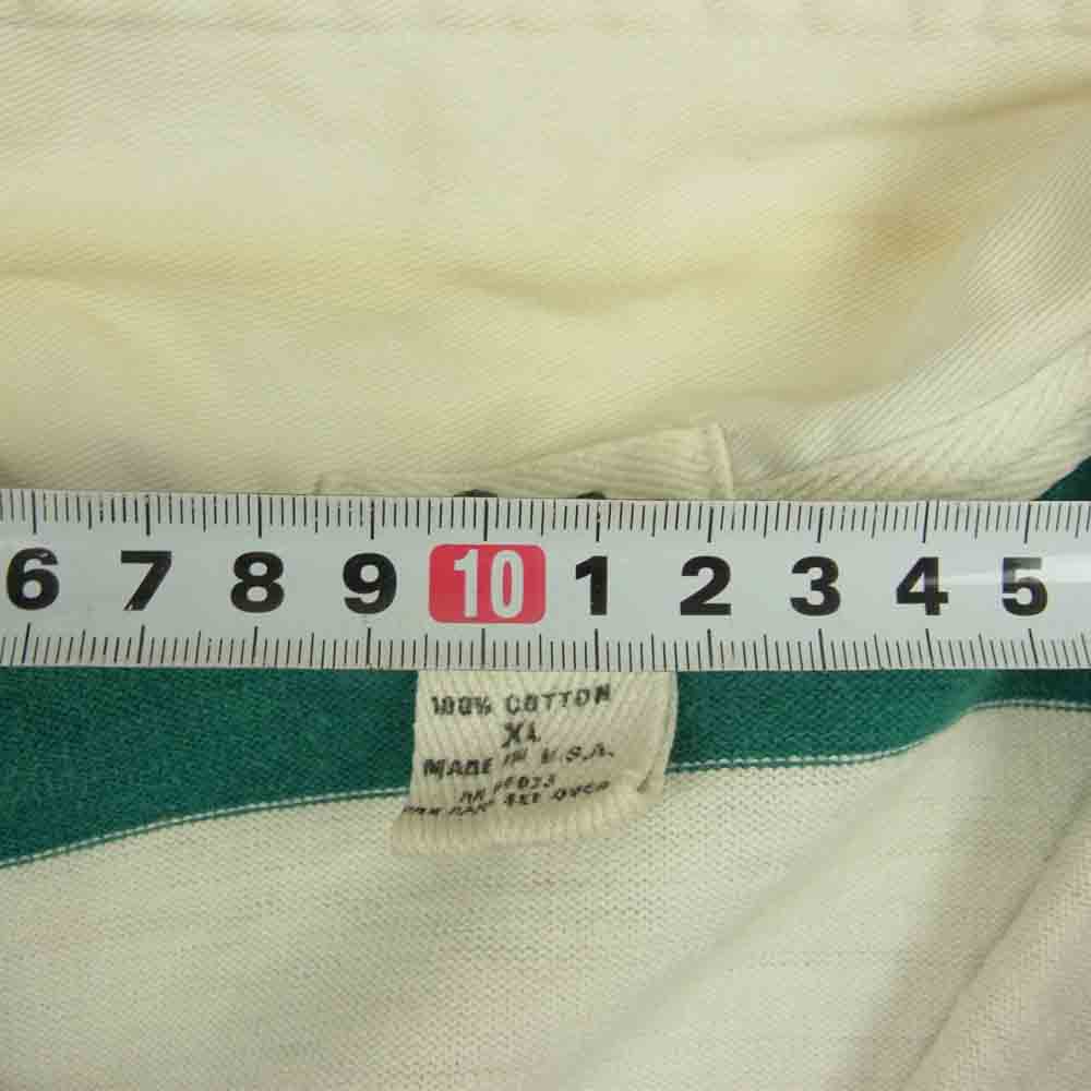GAP ギャップ ビンテージ 00s USA製 ラガーシャツ ホワイト系 グリーン系 XL【中古】