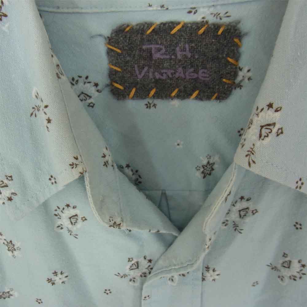 Ron Herman ロンハーマン vitage ヴィンテージ フラワー ペイズリー 長袖 シャツ ライトブルー系 S【中古】