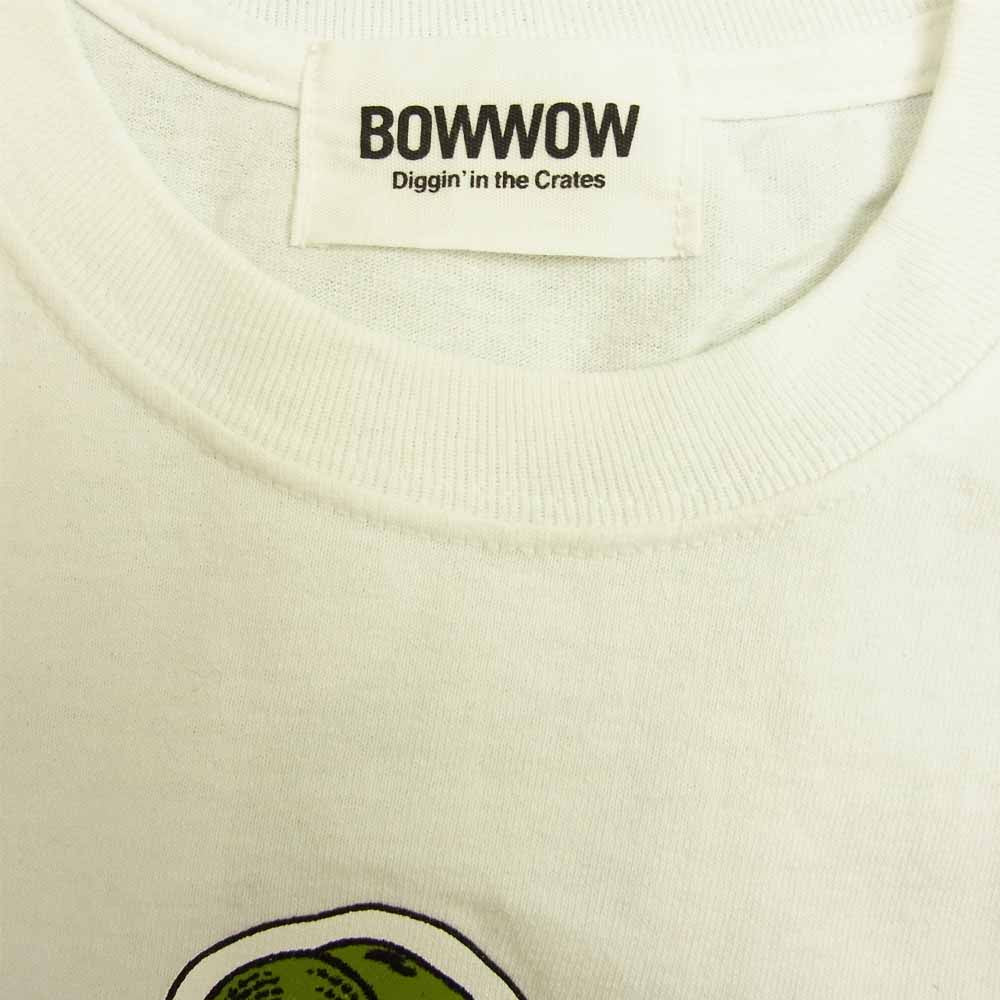 バウワウ NEVERMIND ネバーマインド 半袖 Tシャツ マルーン ホワイト ホワイト系 M【中古】