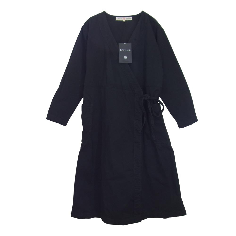 ブロカント 37-136S D.M.G ドミンゴ Medisan Dress ヘリンボーンコットン メディスンドレス ブラック系 2【中古】