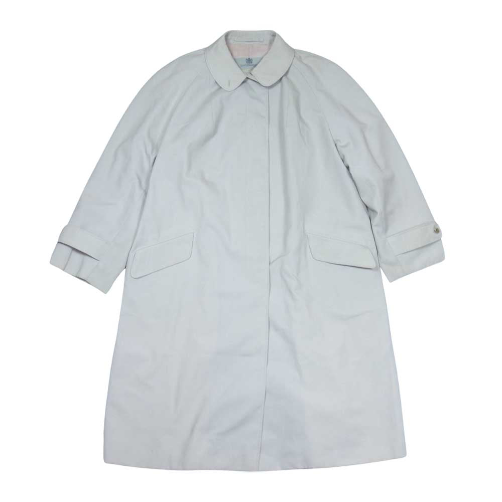 Aquascutum アクアスキュータム 60s 70s 英国製 Balmacaan Coat バルマカーン ステンカラー コート オフホワイト系 表記無し【中古】
