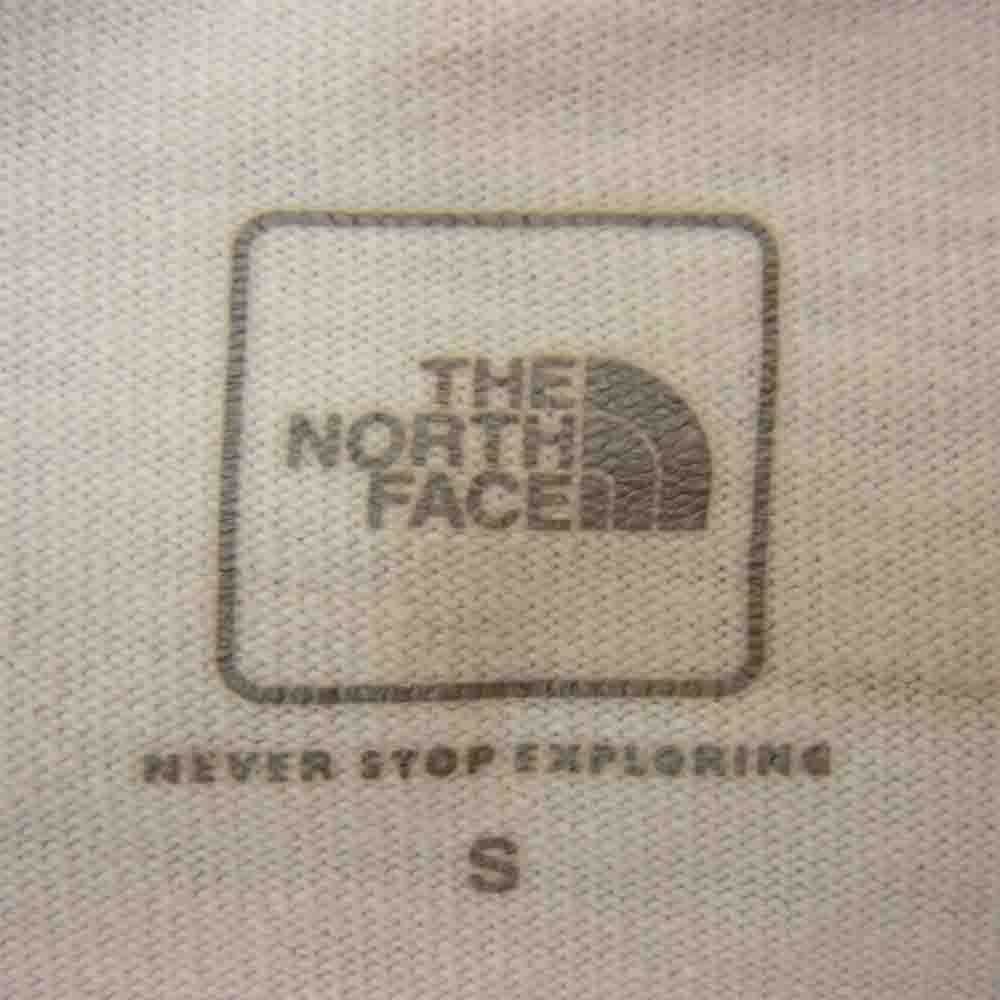 THE NORTH FACE ノースフェイス NT31842 L/S Square Logo California Tee ロングスリーブ スクエア ロゴ カットソー ホワイト系 S【中古】